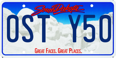 SD license plate 0STY50