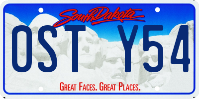 SD license plate 0STY54