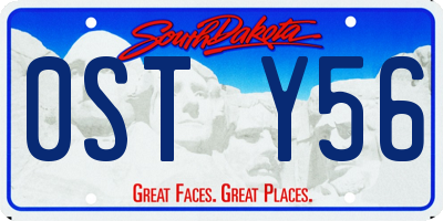 SD license plate 0STY56