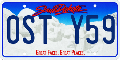 SD license plate 0STY59
