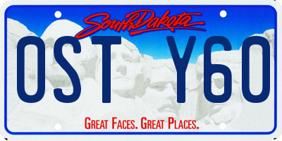 SD license plate 0STY60