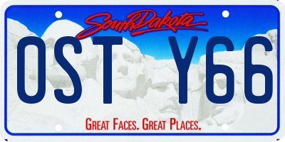 SD license plate 0STY66
