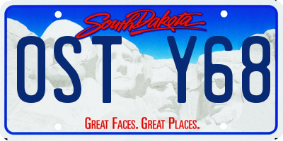 SD license plate 0STY68