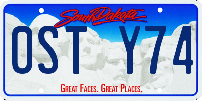 SD license plate 0STY74