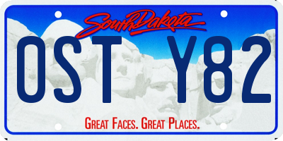 SD license plate 0STY82