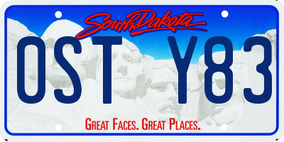 SD license plate 0STY83