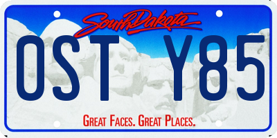 SD license plate 0STY85