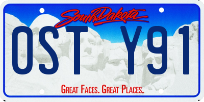 SD license plate 0STY91