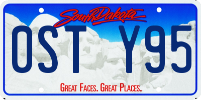SD license plate 0STY95