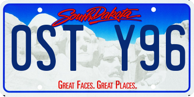 SD license plate 0STY96