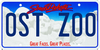 SD license plate 0STZ00