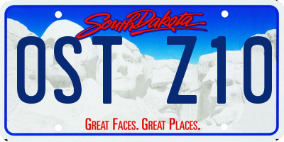 SD license plate 0STZ10