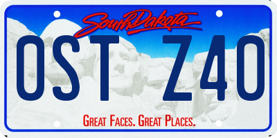 SD license plate 0STZ40