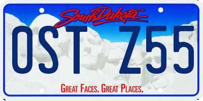 SD license plate 0STZ55