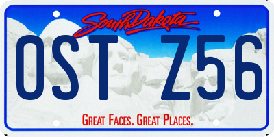 SD license plate 0STZ56