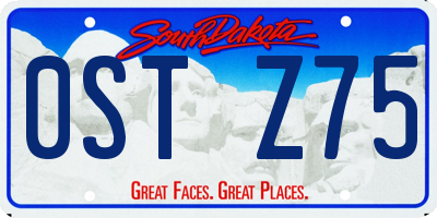 SD license plate 0STZ75