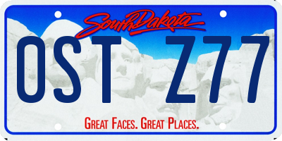 SD license plate 0STZ77
