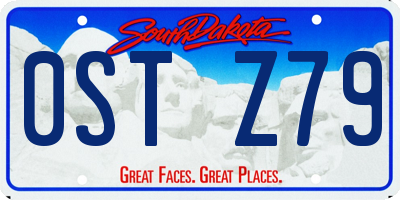SD license plate 0STZ79