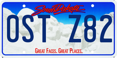 SD license plate 0STZ82