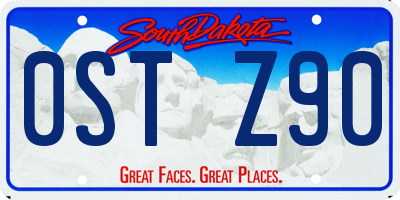 SD license plate 0STZ90