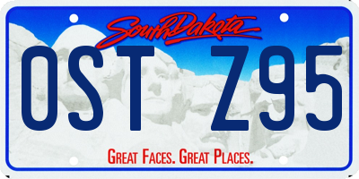 SD license plate 0STZ95