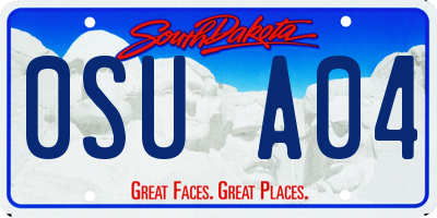 SD license plate 0SUA04
