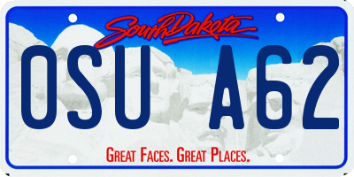 SD license plate 0SUA62