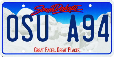 SD license plate 0SUA94
