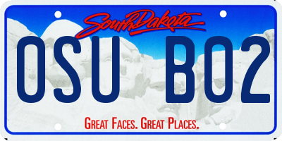SD license plate 0SUB02