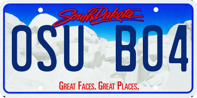 SD license plate 0SUB04