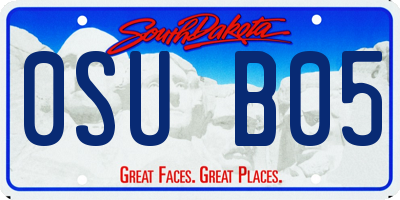 SD license plate 0SUB05
