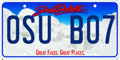 SD license plate 0SUB07