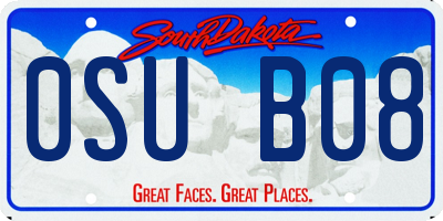 SD license plate 0SUB08