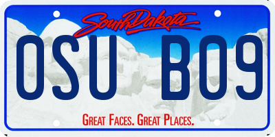 SD license plate 0SUB09
