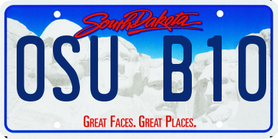 SD license plate 0SUB10