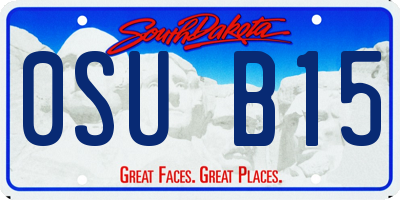 SD license plate 0SUB15
