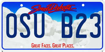 SD license plate 0SUB23