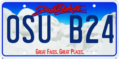 SD license plate 0SUB24