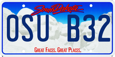 SD license plate 0SUB32