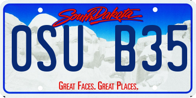 SD license plate 0SUB35