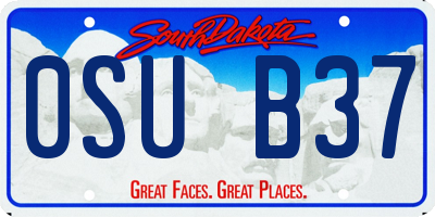 SD license plate 0SUB37