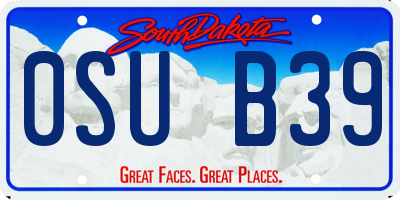 SD license plate 0SUB39