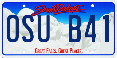 SD license plate 0SUB41