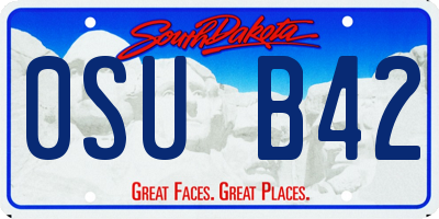 SD license plate 0SUB42