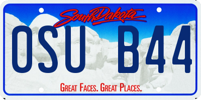 SD license plate 0SUB44