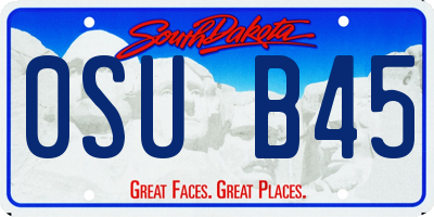 SD license plate 0SUB45