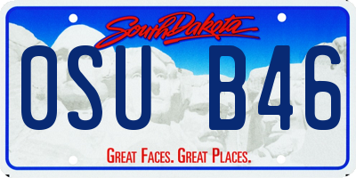 SD license plate 0SUB46