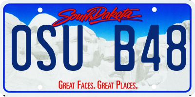 SD license plate 0SUB48