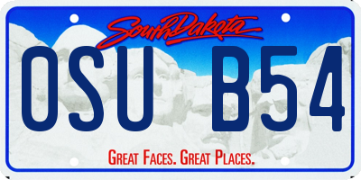 SD license plate 0SUB54