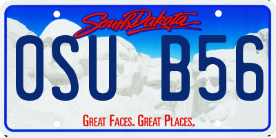 SD license plate 0SUB56